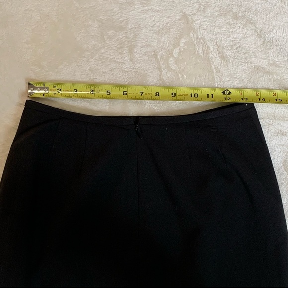 Black Kasper Midi Skirt with a front off center split - Picture 3 of 7